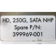 HP HD 250G SATA NLP Spare P/N 399699-001 (Черное)