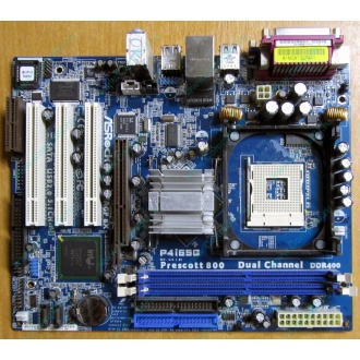 Материнская плата ASRock P4i65G socket 478 (без задней планки-заглушки)  (Черное)