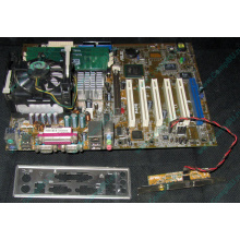 Материнская плата Asus P4PE (FireWire) с процессором Intel Pentium-4 2.4GHz s.478 и памятью 768Mb DDR1 Б/У (Черное)